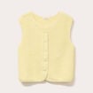 Gilet sans manches effet polaire jaune clair femme