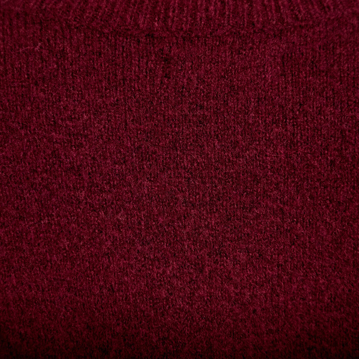 Pull col rond bordeaux femme