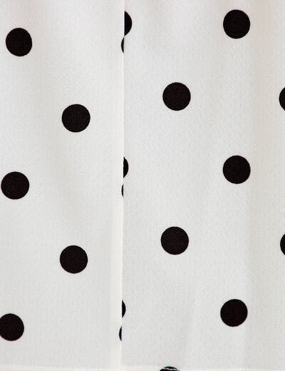 Blouse droite voile manches longues blanc femme