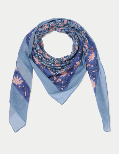 Foulard bleu femme