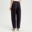 Jean barrel cropped taille standard denim brut femme