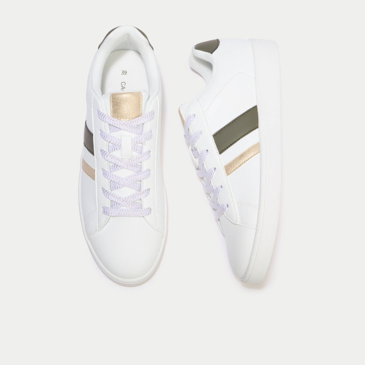 Baskets basses ecru femme