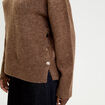 Pull manches longues marron clair femme