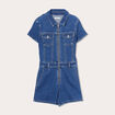 Combishort zipp&eacute;e en jean denim double stone femme