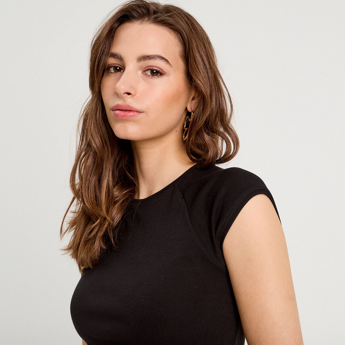 T-shirt manches courtes noir femme