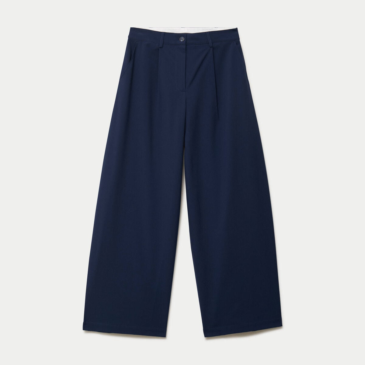 Pantalon bootcut taille standard bleu marine femme