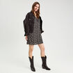 Robe droite manches 3/4 blanc femme