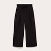 Pantalon large fluide noir femme