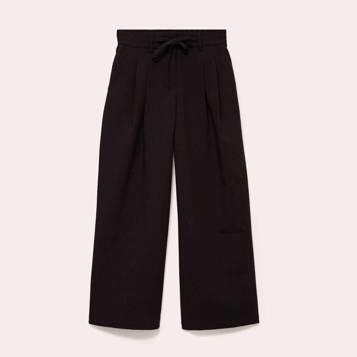 Pantalon large fluide noir femme
