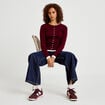 Doudou col rond manches longues bordeaux femme