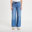 Jean wide leg ceinture taille standard denim double stone femme