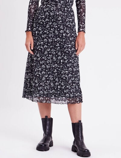 Jupe droite noir femme