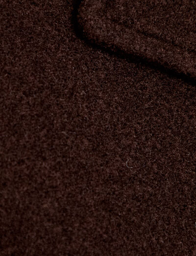 Trench court boutonn&eacute; marron fonc&eacute; femme