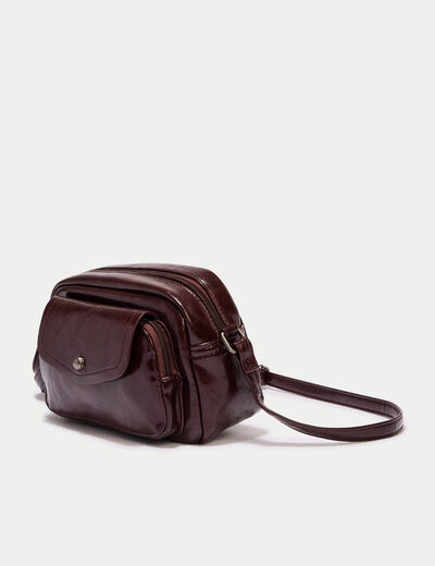 Sac similicuir bordeaux femme