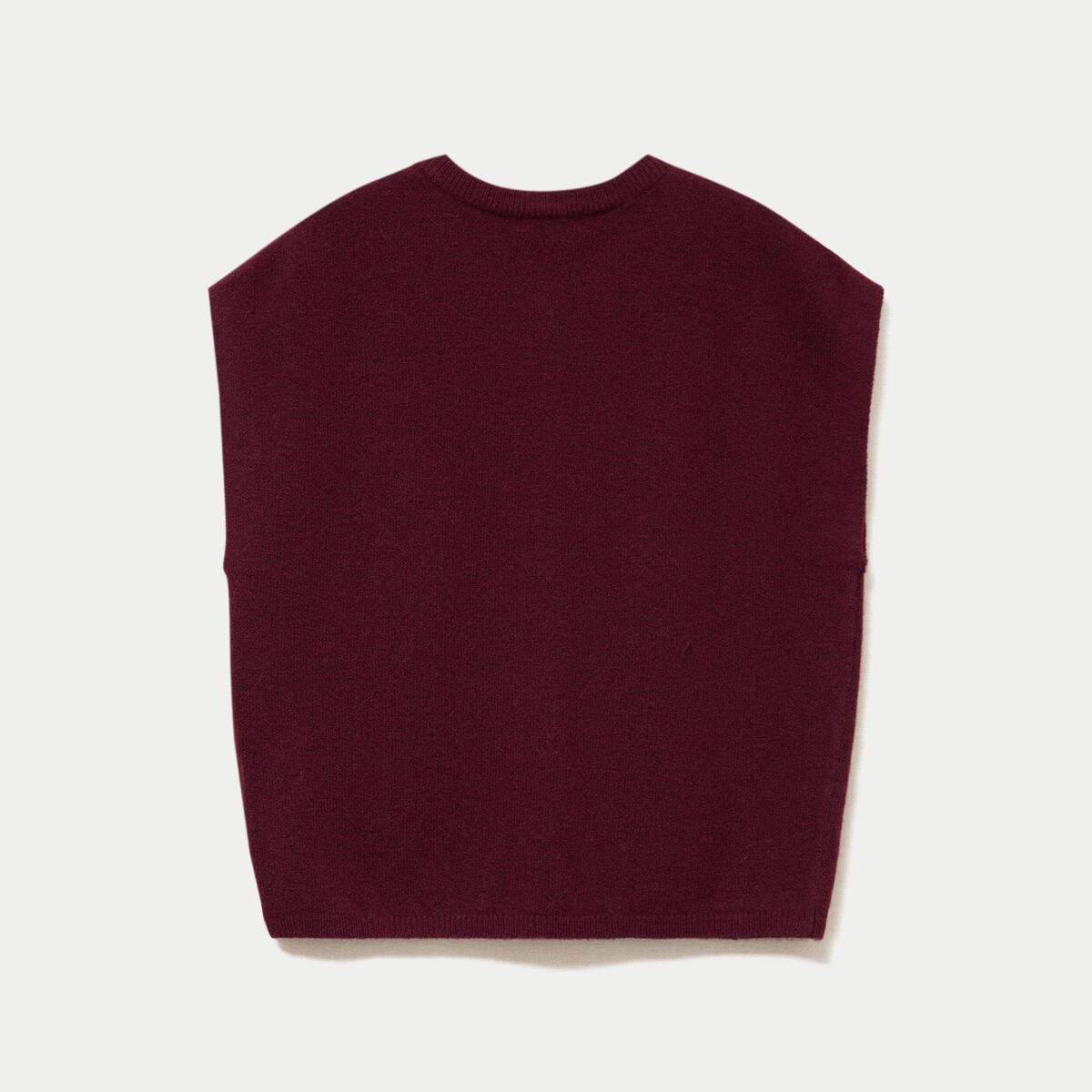 Gilet ample sans manches bordeaux femme