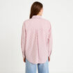 Chemise droite manches longues rouge clair femme