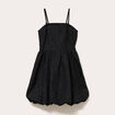 Robe effet boule &agrave; bretelles amobiles noir femme