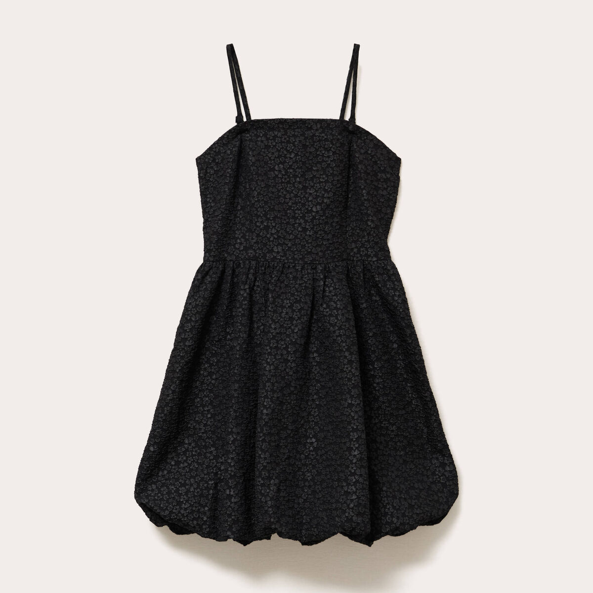 Robe effet boule &agrave; bretelles amobiles noir femme