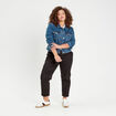 Veste droite en jean denim stone femme