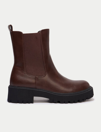 Bottines marron femme