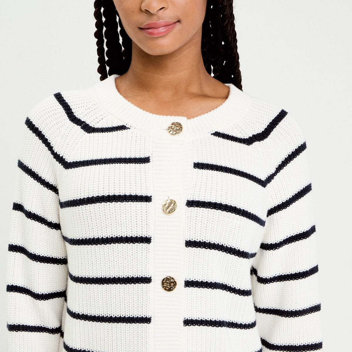 Gilet manches longues blanc femme