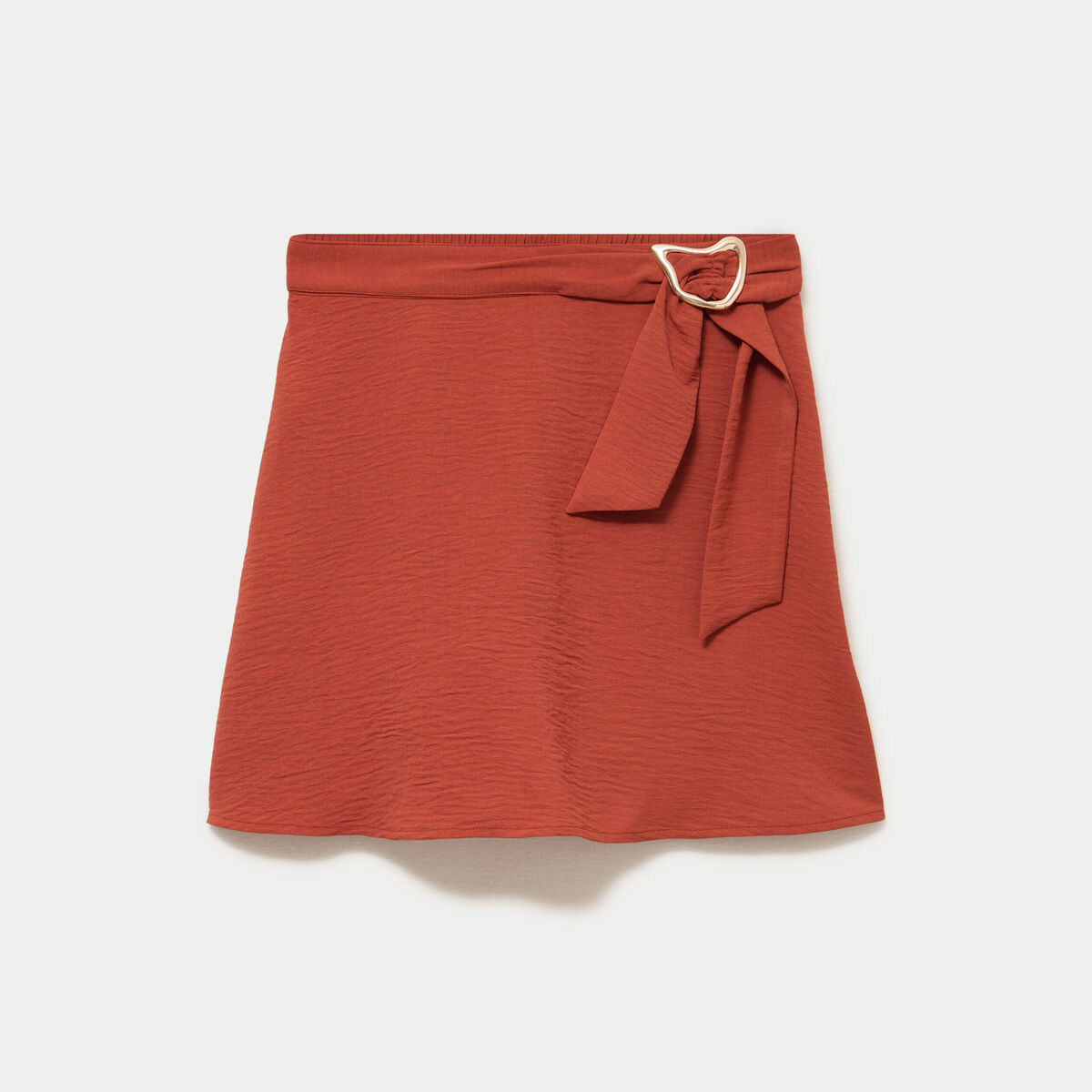 Jupe-short &eacute;vas&eacute;e courte orange fonc&eacute; femme
