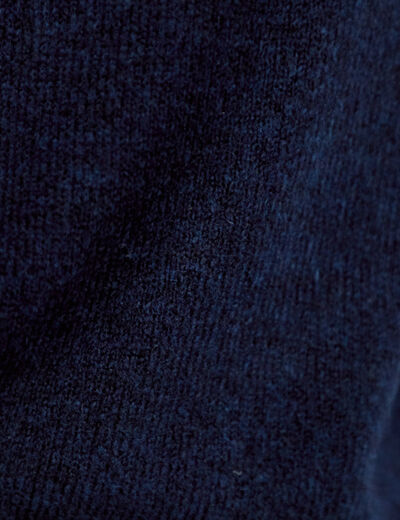 Pull manches longues bleu marine femme