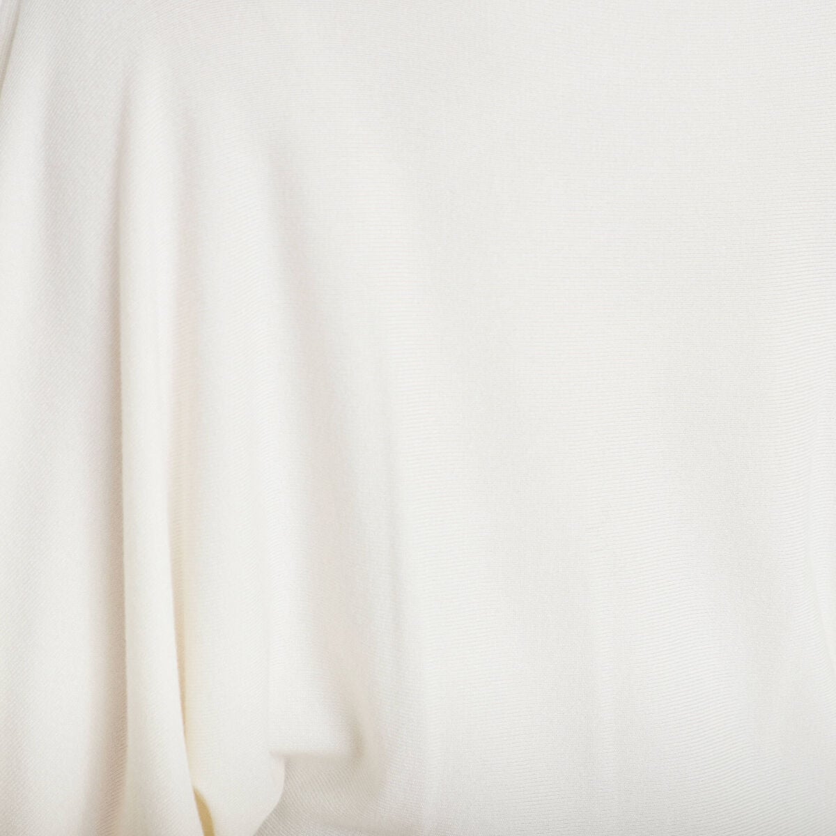 Pull ample manches courtes col rond ecru femme