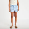 Short en jean taille basse denim bleach femme
