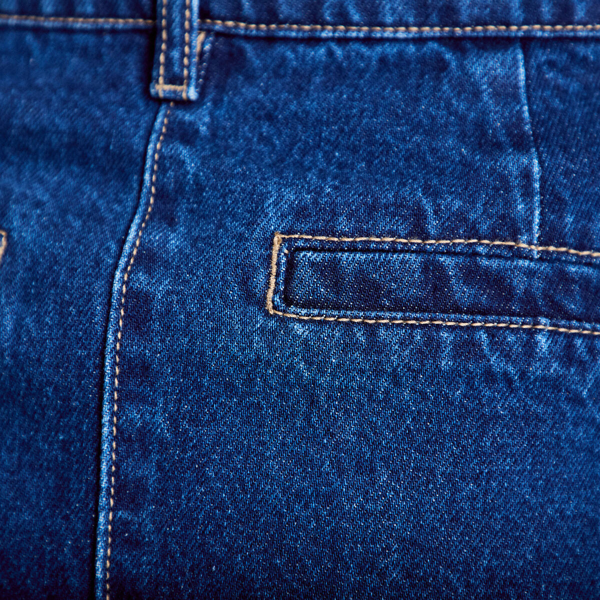 Jupe droite courte en jean denim double stone femme
