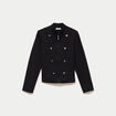 Veste ajust&eacute;e manches longues noir femme