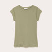 T-shirt manches courtes vert kaki femme