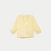 Blouse col tunisien jaune femme