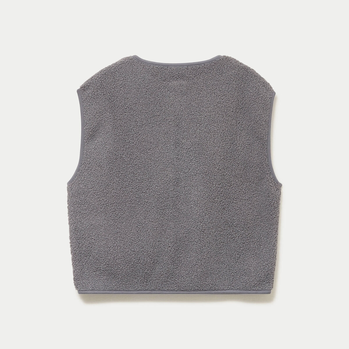 Gilet sans manches bouclette gris femme