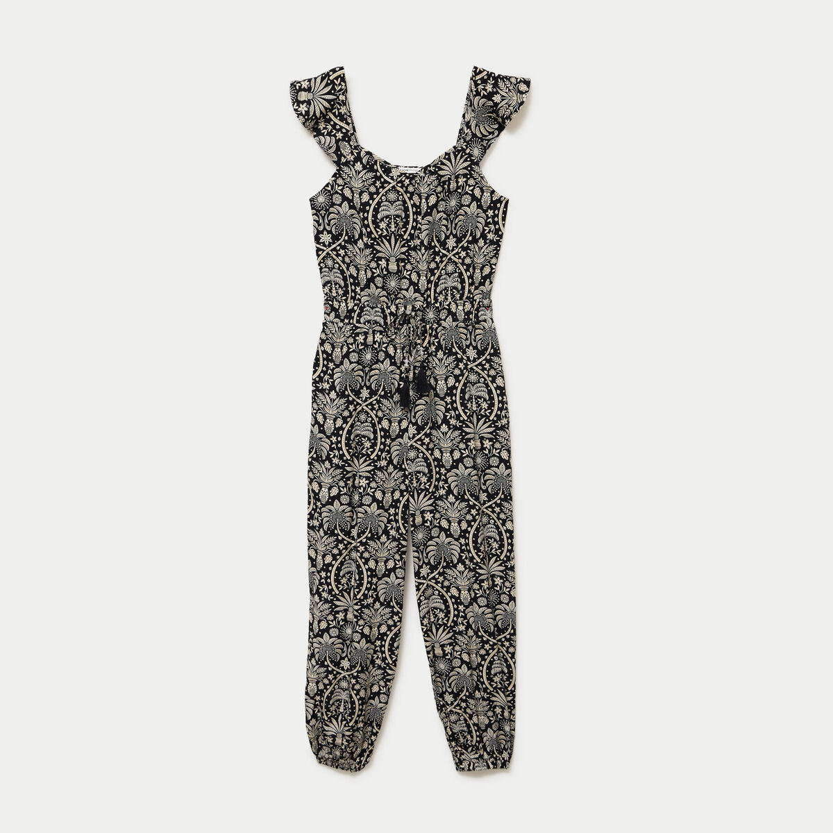 Combinaison sarouel fines bretelles noir femme