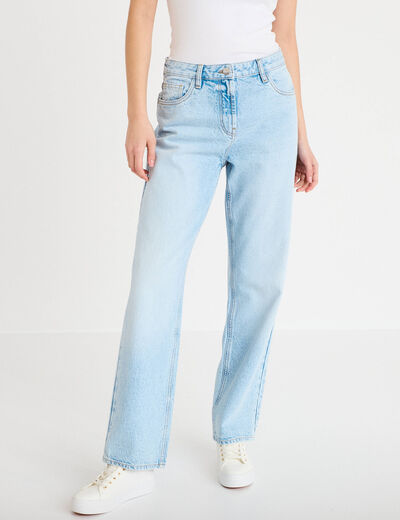 Jeans droit 5 poches denim triple stone femme