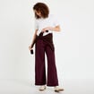 Pantalon large style jogging prune femme