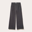 Pantalon large taille standard gris clair femme