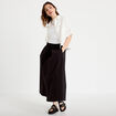 Jupon &eacute;vas&eacute; long noir femme