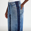 Jean mom cropped denim double stone femme