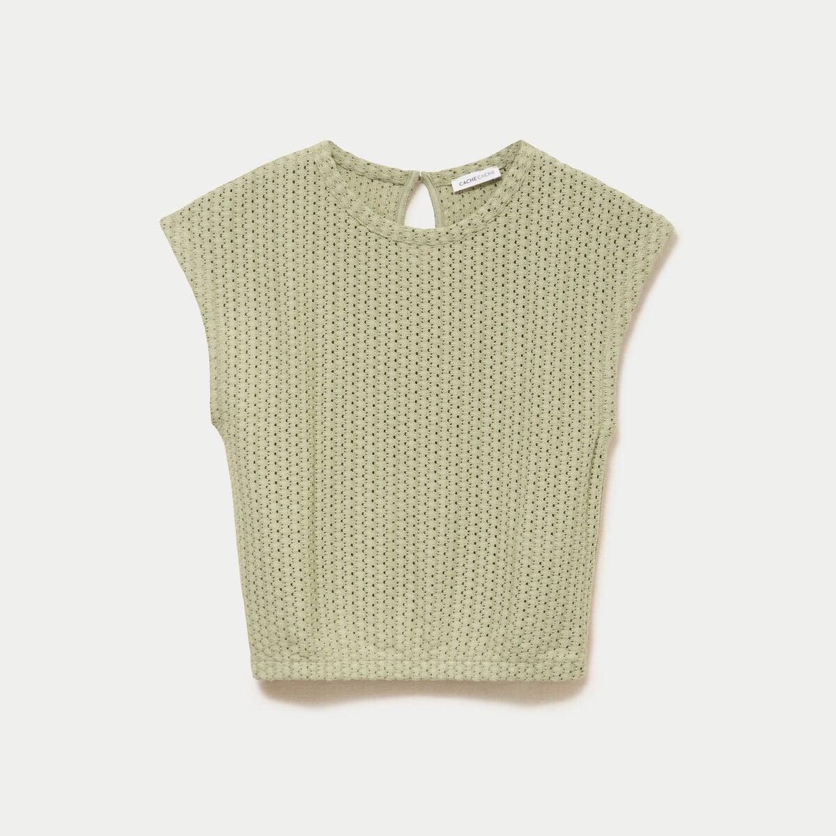 D&eacute;bardeur ajour&eacute; vert kaki femme