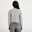 Gilet court nou&eacute; gris clair femme