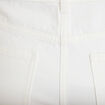 Bermuda regular 5 poches en jean denim blanc femme