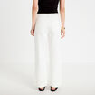 Jean wide leg taille haute ecru femme