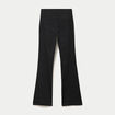 Pantalon bootcut taille haute noir femme
