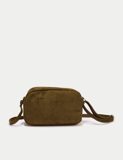 Sac aspect daim vert kaki femme