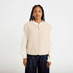 Gilet sans manches effet polaire ecru femme