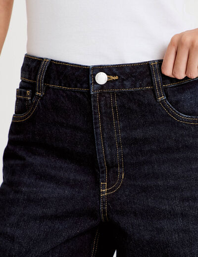 Jean coupe large denim brut femme