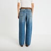 Jean wide leg ceinture amovible denim dirty femme