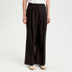 Pantalon large &agrave; pinces noir femme